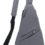 TOLOG Sling Bag Anti-Thief Crossbody Personal Pocket Bag Lightweight Chest Shoulder Backpack for Travel Hiking (Dark Grey)